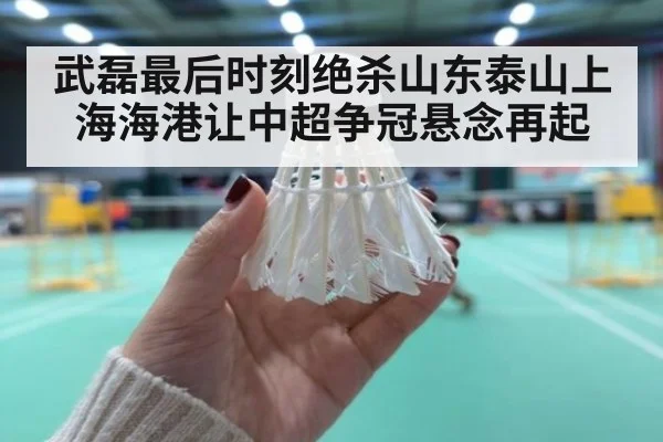 武磊最后时刻绝杀山东泰山上海海港让中超争冠悬念再起